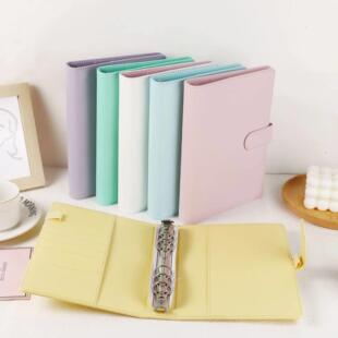 A5 Macaroon Color PU Leather DIY Binder Photocards Collect B