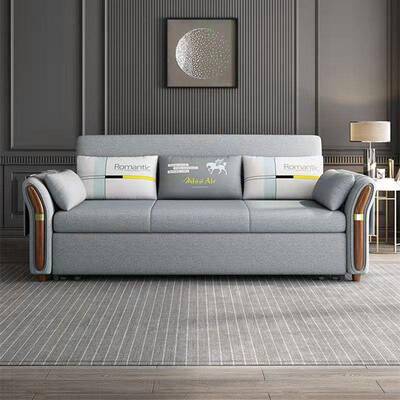 多沙功能沙发储床两用折叠小户型厅卧室物实木jlsH5775发客床二用