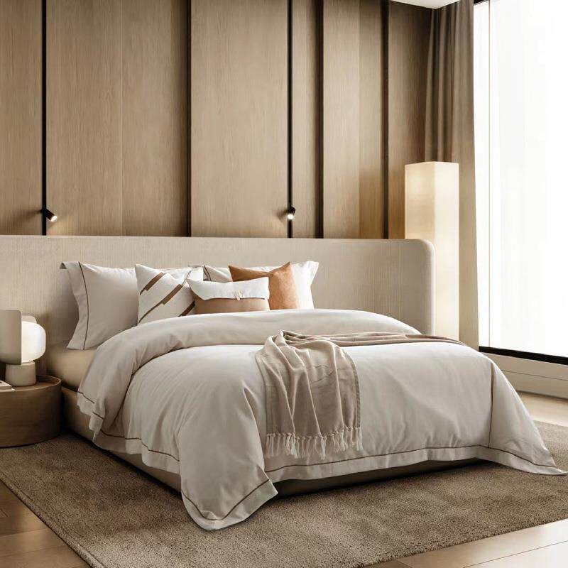 现代简约家具展厅极简样板间床品多件套别墅酒店床上用品轻奢软装
