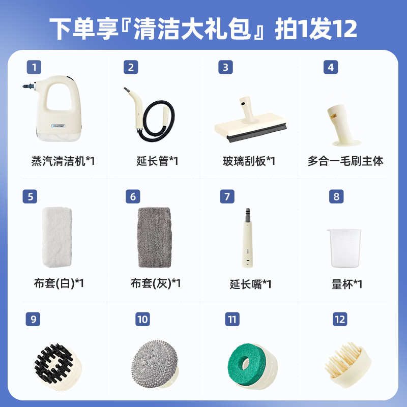 蓝宝高温蒸汽清洁机家用多功能去油污高压消毒厨房空调家电清洗机