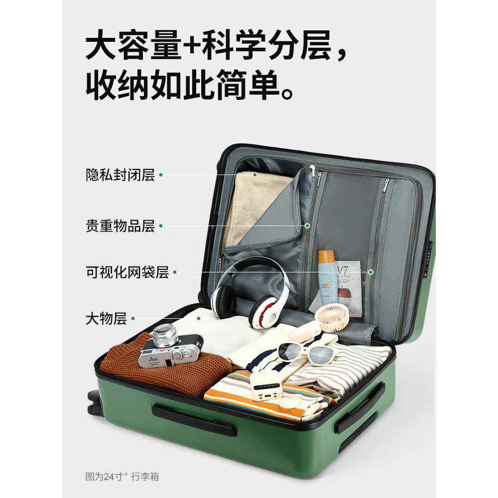 高档生大容行量李箱女皮箱24拉杆箱旅爱行箱迪20寸登机箱子男26密