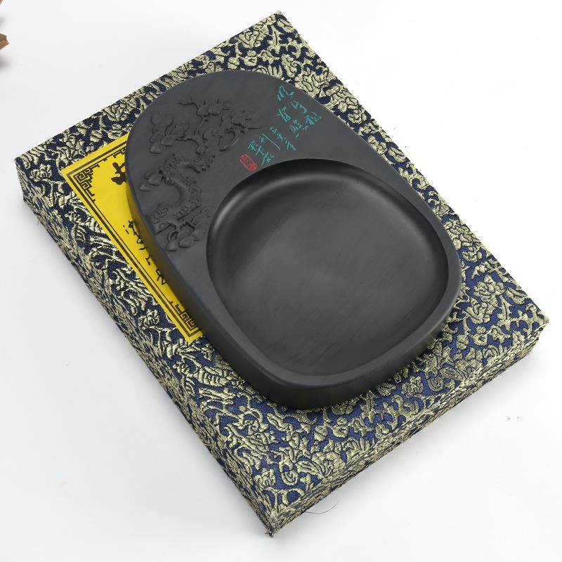 高档安徽非遗歙砚8天然石龙尾坑砚 初学者成老人用磨墨用端砚原墨