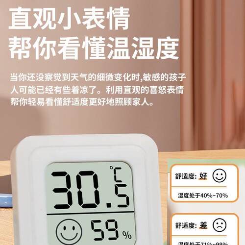 High-Precision Electronic Wall-Mounted Room Thermometer for