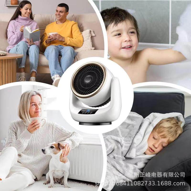 家用桌面取暖器冷暖两用小型节能暖风机可摇头定时三档调控电暖器