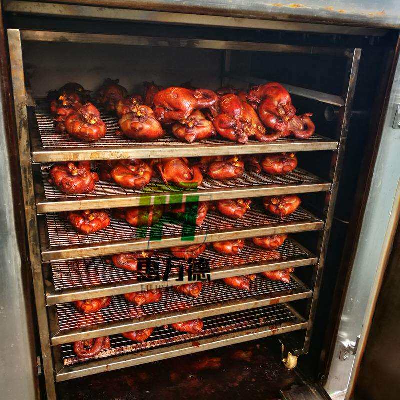 熟食店熏鸡骨架糖熏炉 厂家全自动烧鸡烧肉上色机器诸城