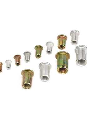 eBay300pcs/402PCS盒装镀彩锌拉铆螺母+铝制+304铆钉铆螺母M3-10