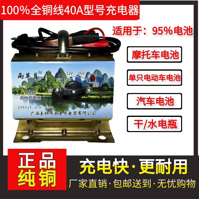 老式充电器全铜线调档型6V8V12V24V汽车机车滑板车干电瓶充电器