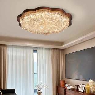 卧室吸顶灯美式 大气中古客厅主灯 复古高级感主卧房间灯具设计师款