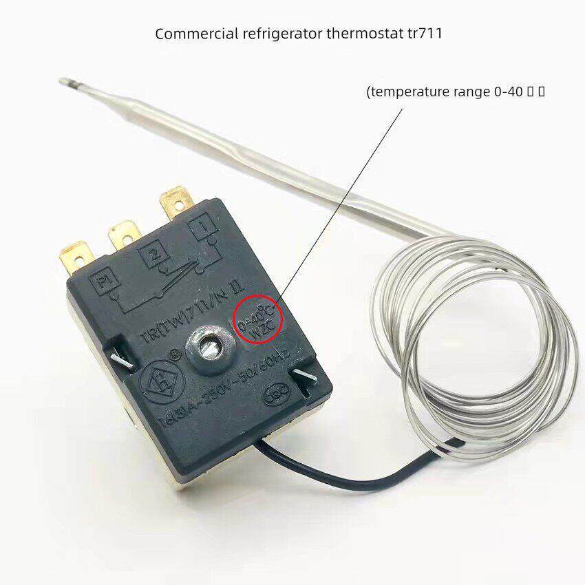 商用冰箱恒温器Tr (Tw) 711温度控制开关正负35度厨房冷冻柜显示