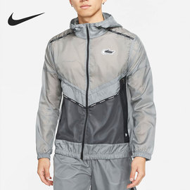 Nike/耐克男子半透明连帽跑步运动夹克外套 DD5392-084