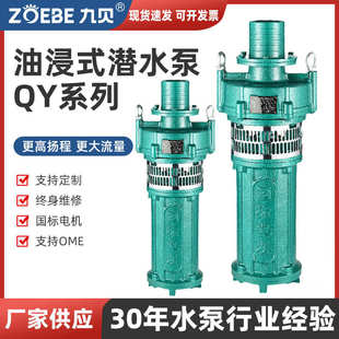 潜水泵农用灌溉喷泉充油式 大型QY油浸式 多级泵抽水机大流量油浸泵