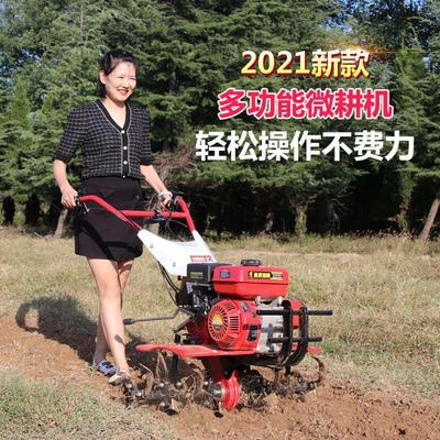 微耕机机耕地机犁地汽油小型农用翻地松土打田机多功能柴油旋耕机