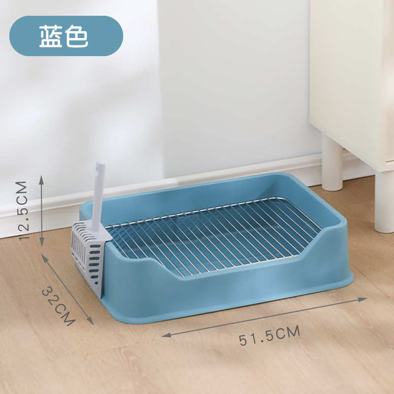 网架屎挡板防小型狗砂狗踩带犬狗厕所厕所不锈钢尿盆盆中狗狗便盆