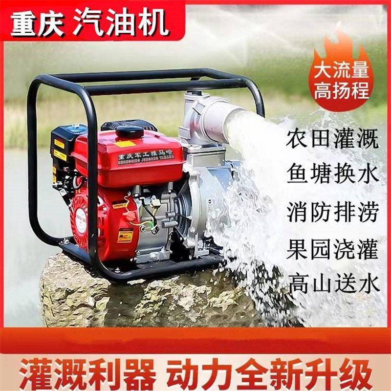 重庆6寸柴油抽水泵双缸大流量农用灌溉排水泵移动式框架抽水泵