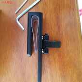 玻璃锁玻璃浴室隔断推拉门哑黑色免打孔卫生间淋浴房门锁厕所.