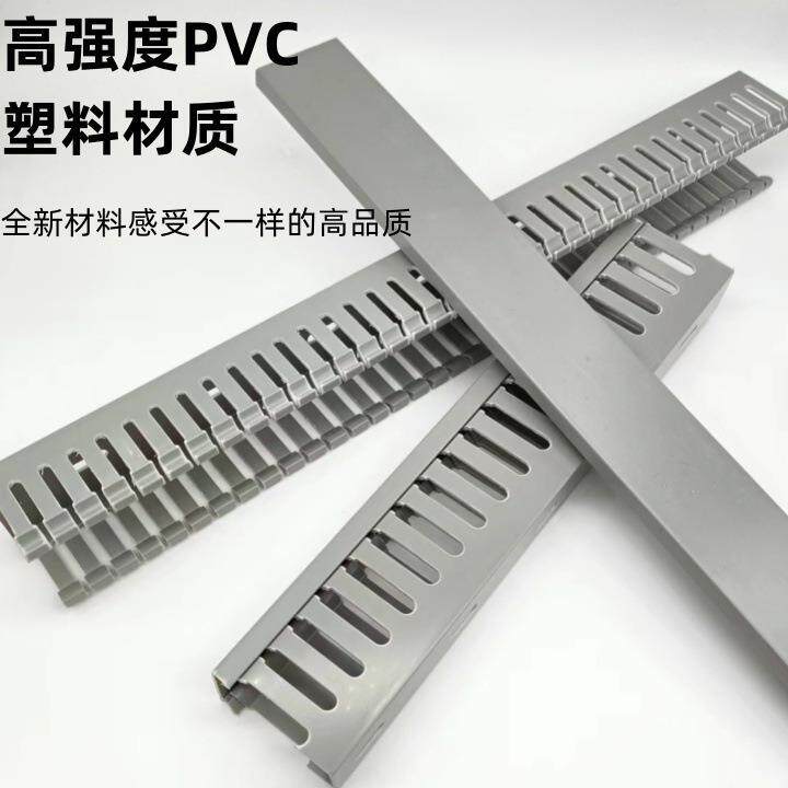 pvc明装配线槽加厚阻燃绝缘线槽盘内配电柜控制箱理线槽细齿