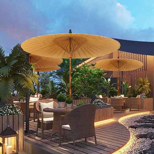 中式油纸伞围炉煮茶室外伞户外沙滩遮阳伞阳台露天院子古风庭院伞