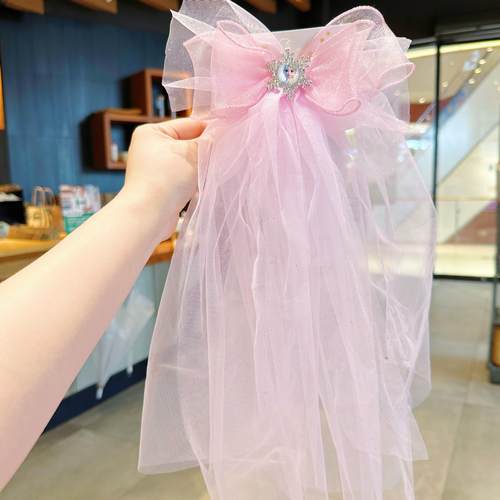 蝴蝶结冰雪奇缘艾莎公主头纱发饰