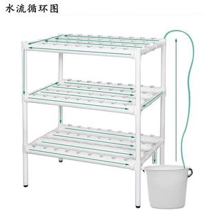 PVC水培蔬菜架台自动化498无阳菜土栽培备设多层水耕种植架种机