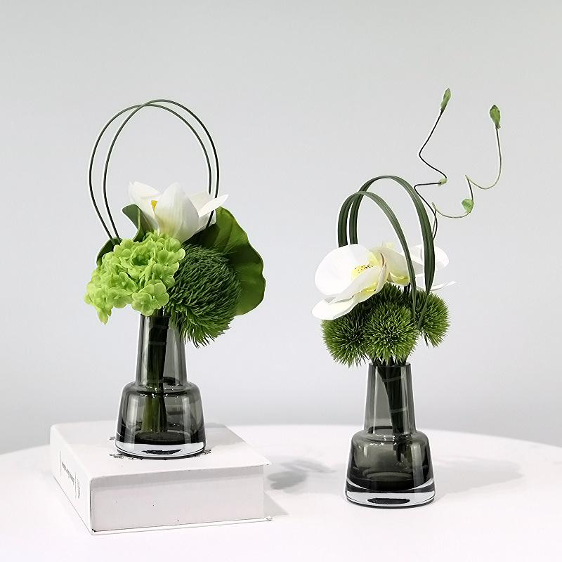 现代简约仿真花艺绿植样板房客厅餐桌花酒店售楼处洽谈桌软装摆件