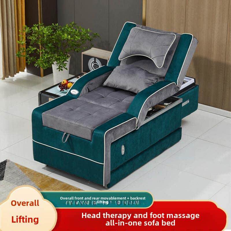 头部按摩及足部按摩一体机足浴按摩床足浴按摩床足浴店洗发及扒耳