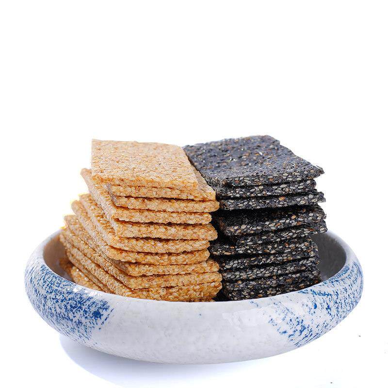 开封特产白记芝麻薄片黑芝麻糖酥清真糕点心甜点零食白芝麻片240g