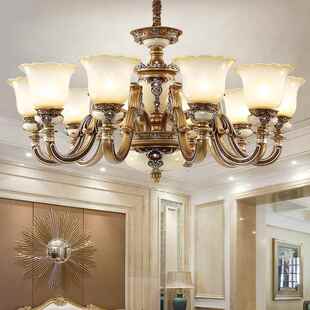 欧式 3H家用奢复古酒店大厅墅灯饰奢华 吊灯客厅树灯轻脂灯具8160