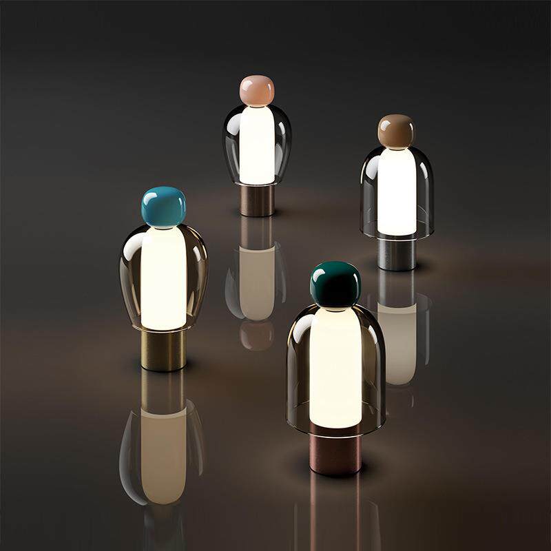 北欧现代个性简约客厅少女玻璃台灯卧室床头书桌办公室梳妆台灯饰