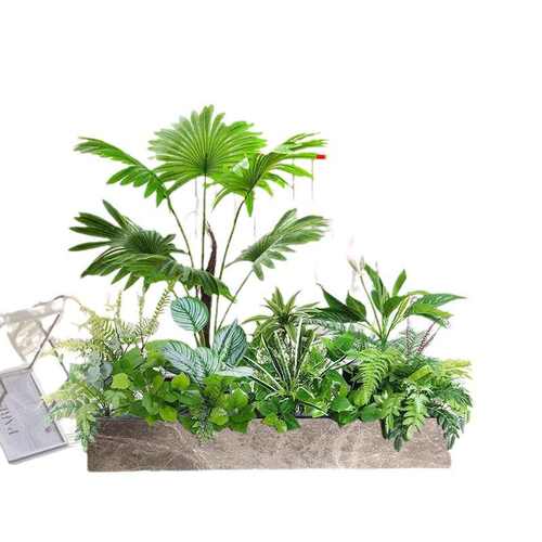 仿真花假花摆设阳台围栏栅栏户外花箱仿真花组合假绿植造景装饰树