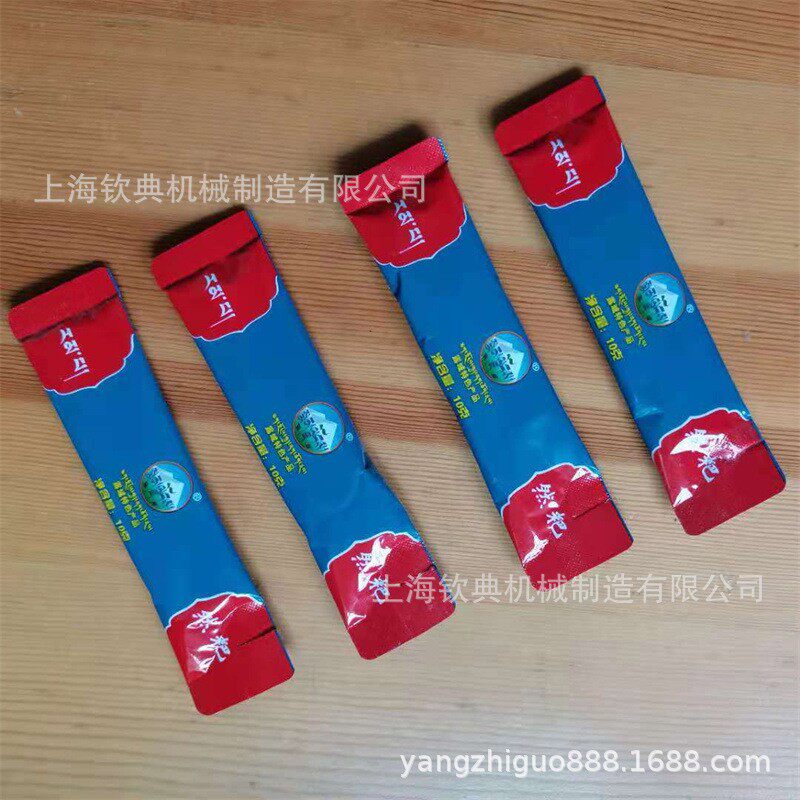 圆角冲孔袋包机 燕麦多肽封口蛋机 装?条状171火麻仁装白肽分机