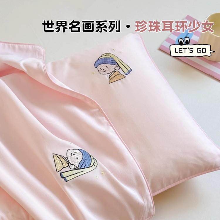 A类100S全棉磨毛枕头套一对套装儿童纯棉枕套48x74单个枕芯内胆套