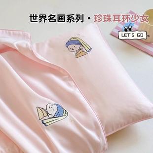 A类100S全棉磨毛枕头套一对套装儿童纯棉枕套48x74单个枕芯内胆套