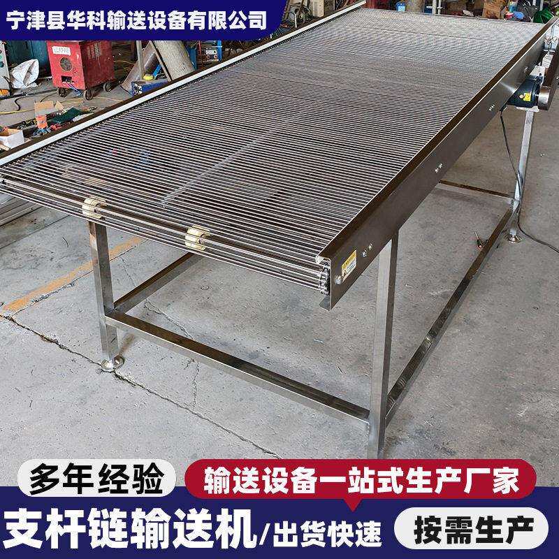 不锈钢支轴链输送机鸡蛋分拣河粉清洗输送带链条式支杆链传送机