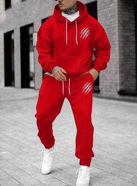 Men's Sweatpants with Hoodie 2 Piece Set Hoodie Sweatsuit Se