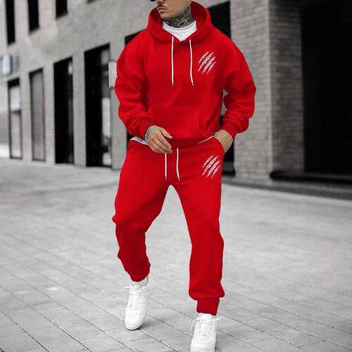 Men's Sweatpants with Hoodie 2 Piece Set Hoodie Sweatsuit Se