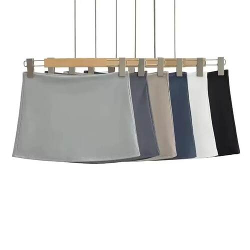 Women's anti glare low waist yoga skirt with elastic wrap
