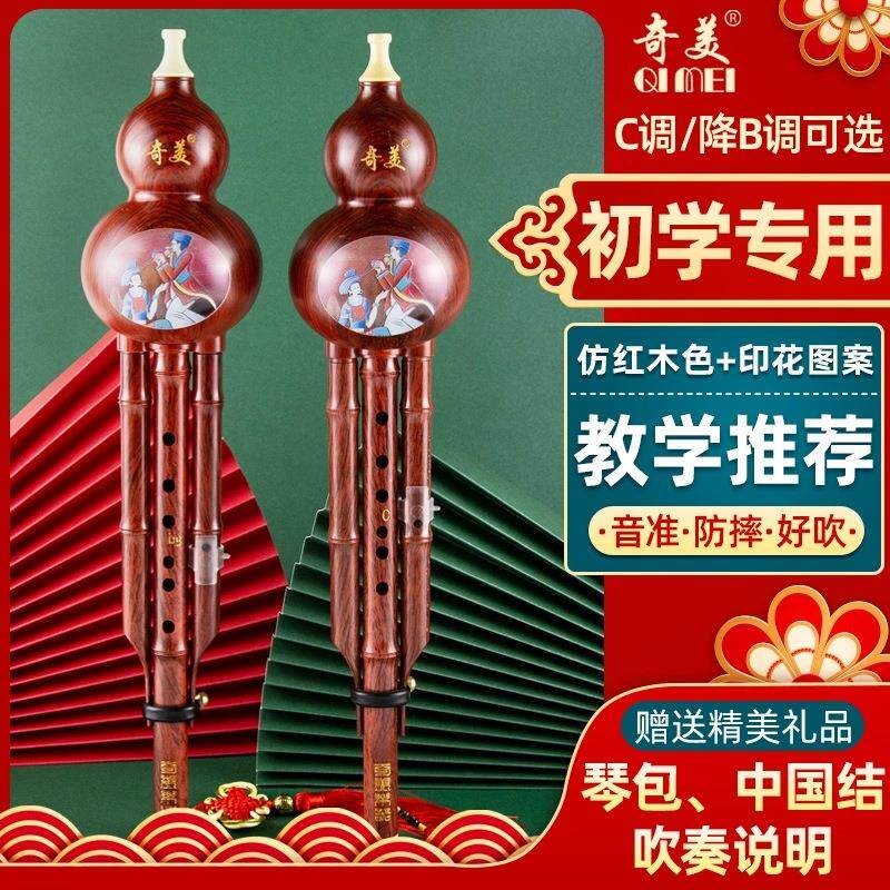 奇美葫芦丝乐器初学者C调降B调儿童专业演奏防摔胡芦丝小学生专用