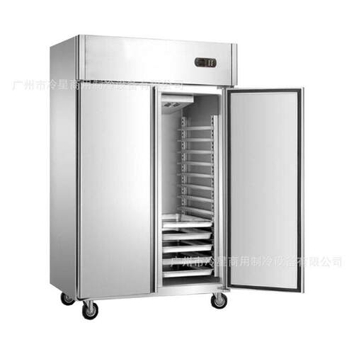大双门冷冻烤盘饼盘冷柜不锈钢商用-22度速冻大门冰箱110V60HZ