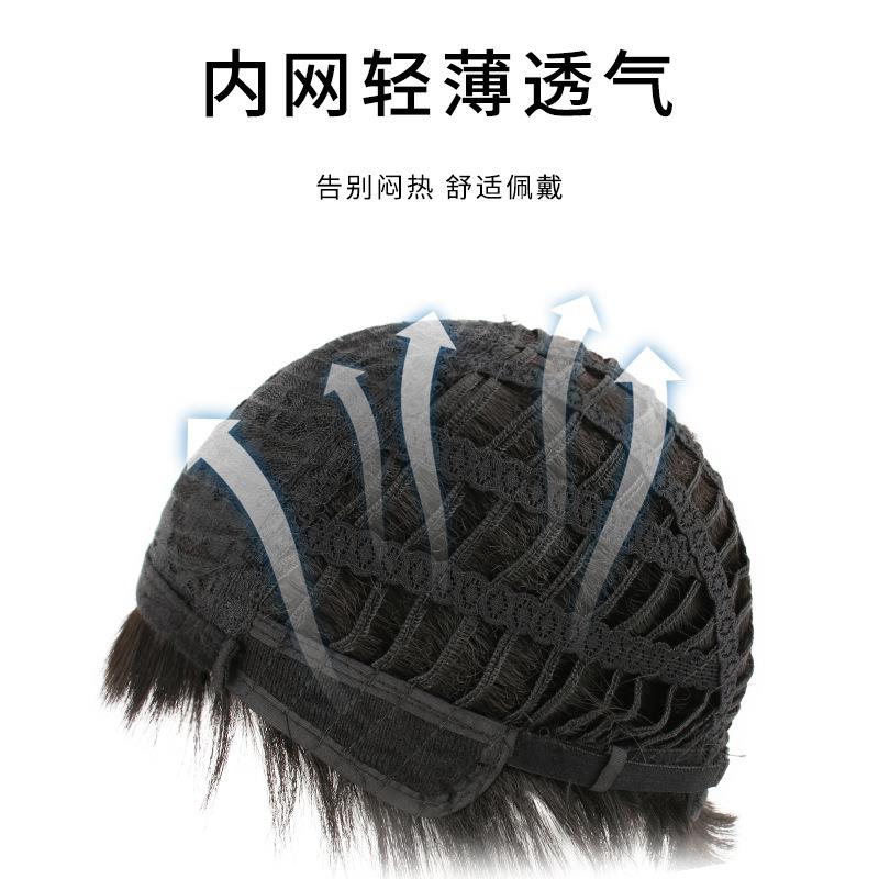 新款直销假发男生帅气短发毛寸头套男款逼真自然高温丝化纤男士假
