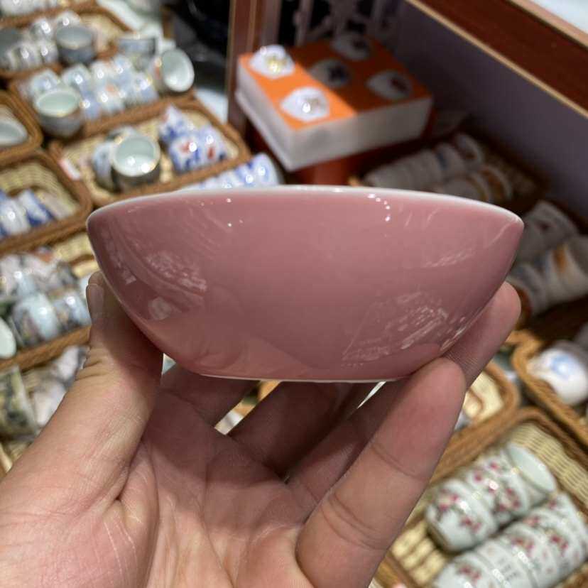 景德镇瓷器蝶恋舞翩翩普洱杯主人杯大容量颜色釉珐琅彩仿古泥杯子