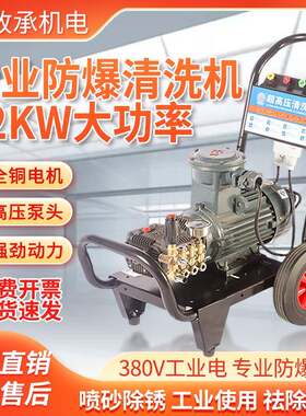 防爆高压清洗机380v商用电机大功率工业化工厂市政物业清洗洗车机