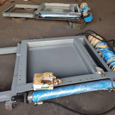 方形电动闸板卸灰阀电液动闸门电液闸板方形电动DPZ80平板闸门