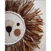 ins北欧手工编织卡通狮子造型家居墙壁挂饰儿童房童装 店道具