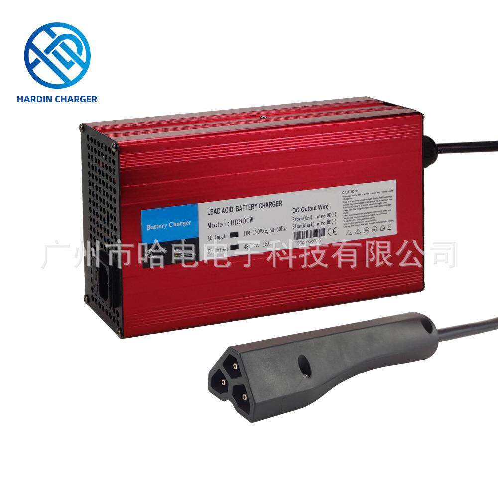 48V15A铅蓄电池充电器割草机充电器美规110V欧规220V锂电池充电器