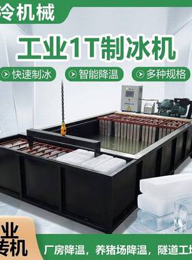 工业用1吨5块5KG冰砖机隧道厂房降温冰块机大产能冰条机现货直销