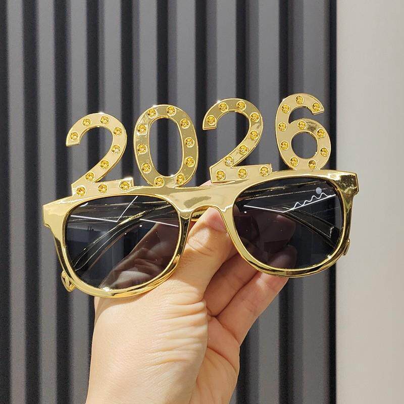 2026新年造型眼镜年会聚会拍照跨年氛围道具装饰眼镜数字搞怪墨镜