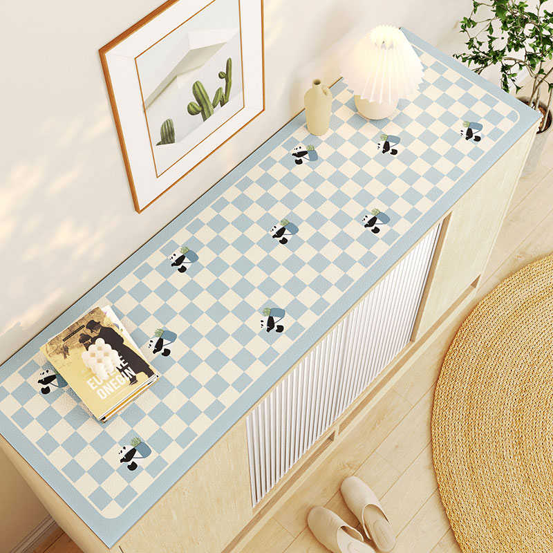 电视柜卡通桌布防水防油盖布鞋柜台面保护垫玄关柜垫子长条桌垫