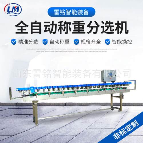 带鱼段马哈鱼重量分选机蛏子鸡翅鸭脖克重分级机百香果分拣设备