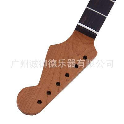 ST6弦21品电吉他烤枫琴颈玫瑰木哑光孔径8mm烤枫电吉他改装配件