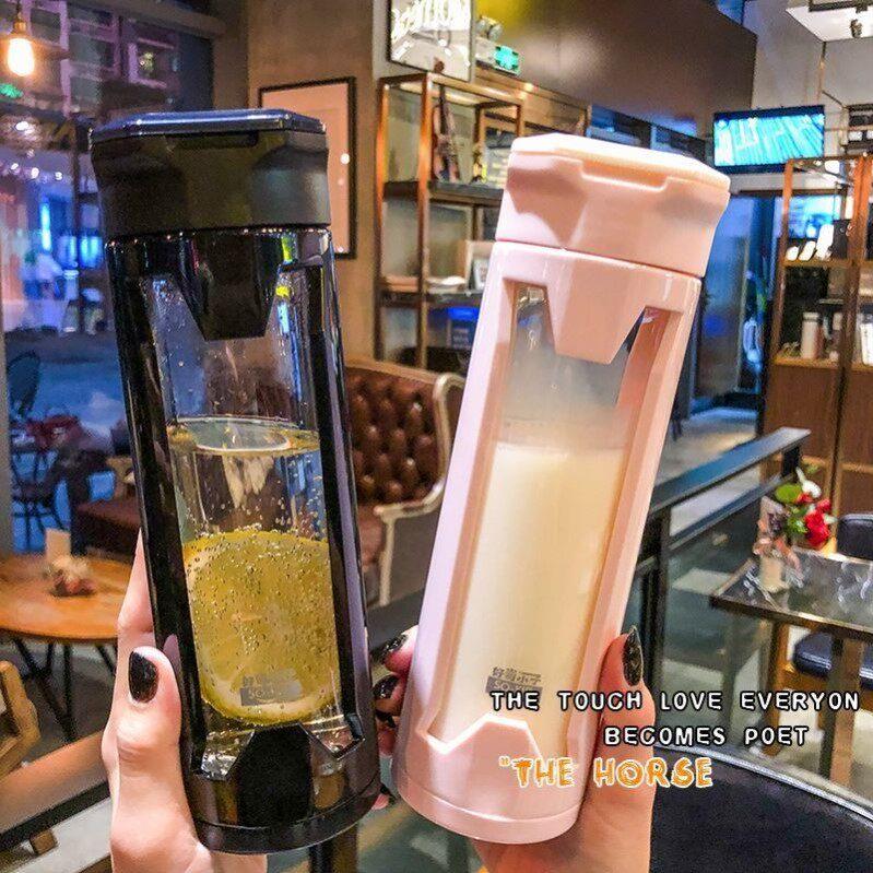简约特别好看的玻璃水杯女款茶杯外出携带新型茶水分离杯情侣便携